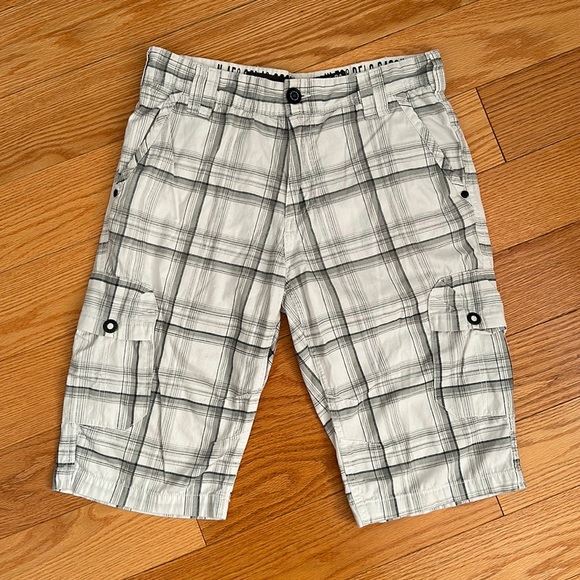 Projek Raw - Plaid Cargo Shorts - Size 31 - Picture 1 of 6